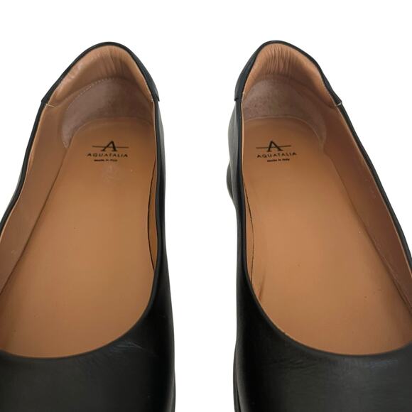 Aquatalia Helaina Black Leather Slip On Shoes Size 9 - Picture 5 of 16